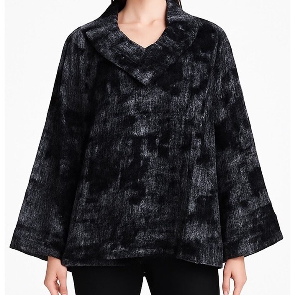 Bryn Walker Black Velvet Jacket Bell Sleeve Sz S Whimsy Goth Fairy Witchy